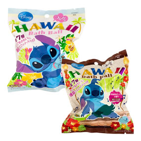 激レア　Disney リロ&スティッチ つながるHAWAII バスボール 入浴剤 >> マスコット入発泡入浴玉（浴玩） >> スティッチ