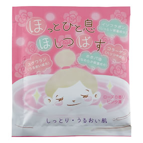 入浴剤 バスパウダー 100円 ほっとひと息 ほしつばす ローズ