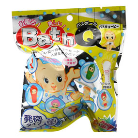 キューピー☆オリジナルお風呂セット 入浴剤 >> マスコット入発泡入浴玉（浴玩） >> バスキューピー