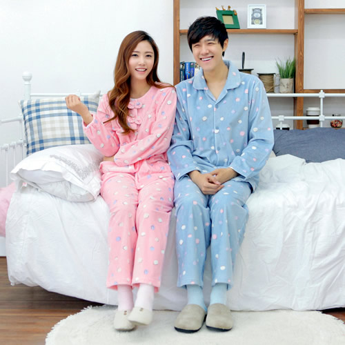 CAMEO 水玉パジャマシリーズ　キューピー　ビンテージ品　希少　正規品 ドット柄 あったかハイネックパジャマ(水玉フリース) - ファッション